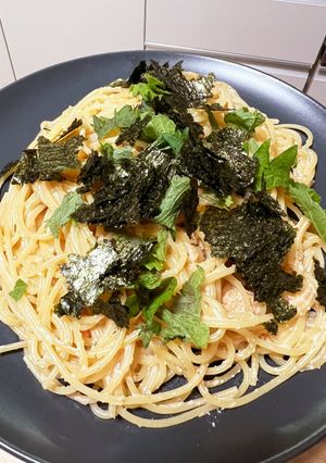 フライパンひとつ☆明太子の和風スパゲティ-レシピのメイン写真