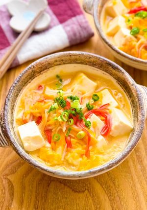 胃に優しい◎豆腐とカニカマの卵とじ-レシピのメイン写真