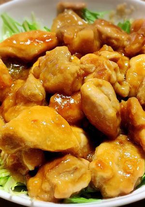 米粉で簡単！鶏の照り照り甘酢炒め-レシピのメイン写真