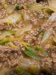 【中華丼】白菜と豚ひき肉のとろとろ煮込み-レシピのメイン写真