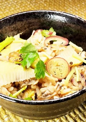 筍・あさり　胚芽五穀米炊き込みご飯-レシピのメイン写真