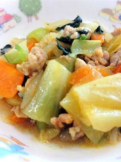 【保育園給食】キャベツのカレー炒め-レシピのメイン写真
