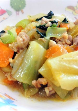 【保育園給食】キャベツのカレー炒め-レシピのメイン写真