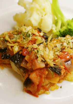 ニシンのラタトゥイユ乗せ　香草パン粉焼き-レシピのメイン写真