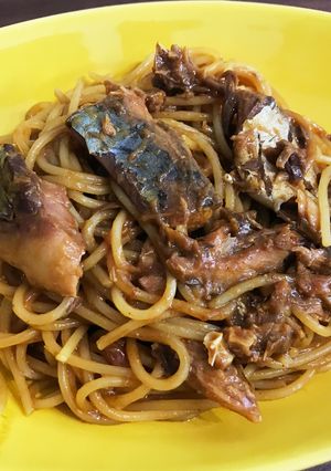 材料2つで作る！簡単健康★鯖カレーパスタ-レシピのメイン写真