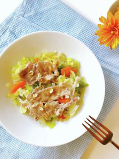 簡単レンチン!豚肉とキャベツ蒸し-レシピのメイン写真