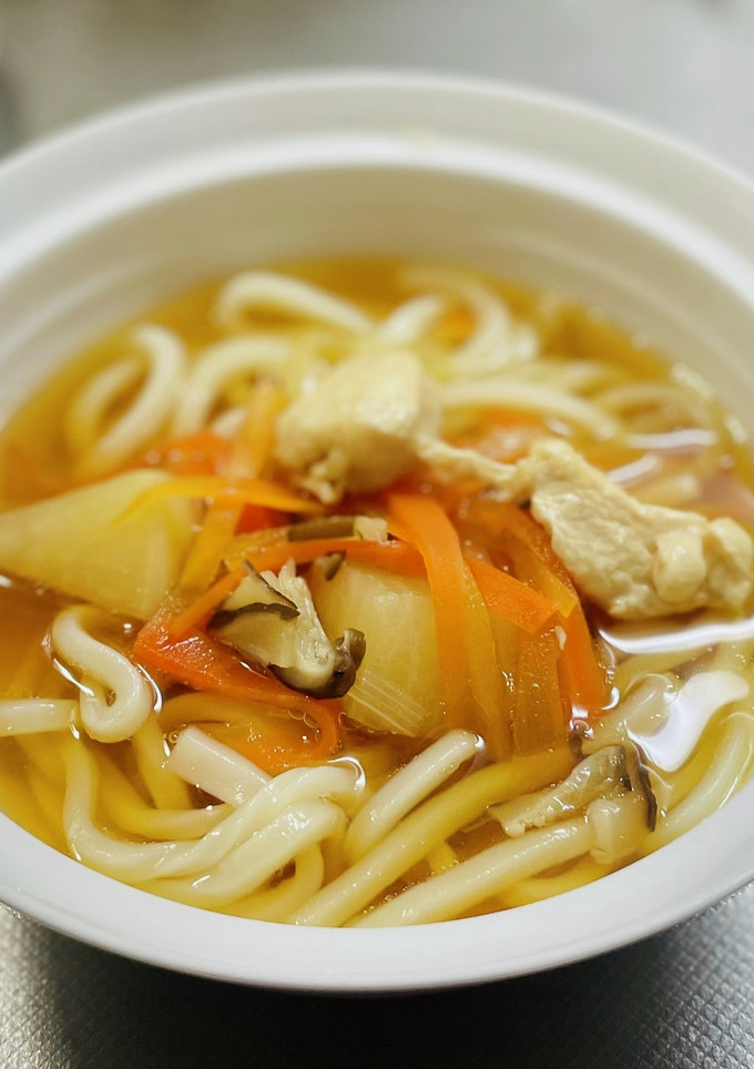 鶏むね肉ほろほろ野菜和風スープ（麺つゆ）-レシピのメイン写真