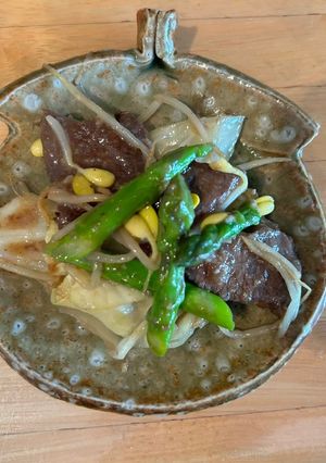 アスパラと牛肉の醤油麹甘辛炒め-レシピのメイン写真