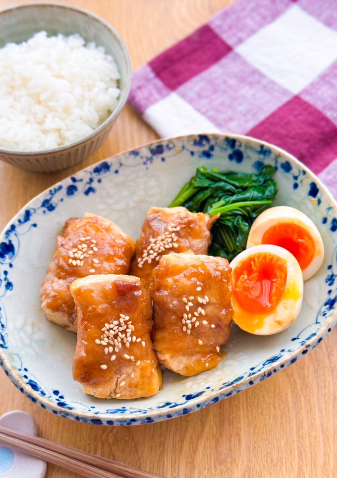 角煮風豆腐の肉巻き-レシピのメイン写真