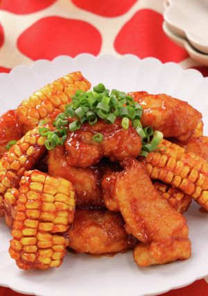 チキンととうもろこしの甘辛ヤンニョム炒め-レシピのメイン写真