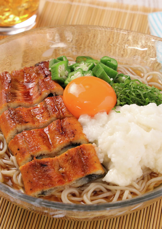 スタミナ満点☆うなぎのとろろそば-レシピのメイン写真