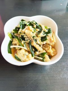 ニラとえのきの卵とじ-レシピのメイン写真