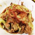 豚コマとシャキシャキレタスのレモオイ炒め