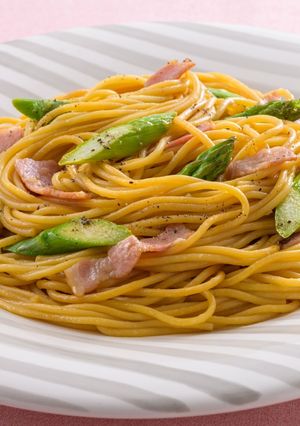 アスパラとベーコンのバターぽんパスタ-レシピのメイン写真