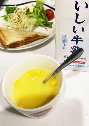 コーンスープに、牛乳プラス!-レシピのメイン写真