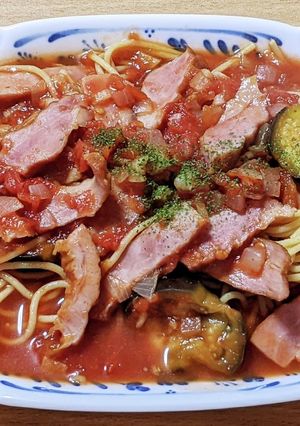 激うまベーコントマトパスタ408kcal-レシピのメイン写真