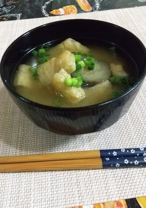みそ汁16（ナスと青ネギと油揚げ）-レシピのメイン写真