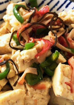 カニカマ塩昆布の炒り豆腐-レシピのメイン写真