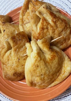 簡単！混ぜて詰めて焼くだけ豆腐巾着-レシピのメイン写真