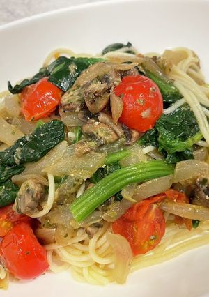 バジルと野菜のパスタ-レシピのメイン写真
