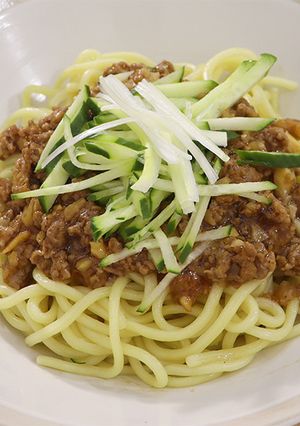 食感◎お手軽！たけのこのジャージャー麺-レシピのメイン写真