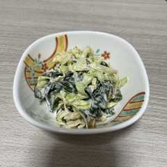 รูปของ キャベツとわかめのマヨぽん和え