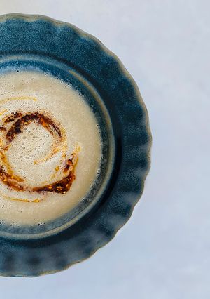 バイタミックスで温まる蓮根と長葱のスープ-レシピのメイン写真