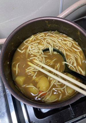簡単！2日目カレーをカレーうどんに！-レシピのメイン写真