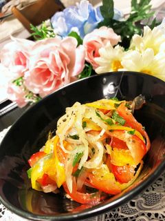 新玉ねぎとパプリカと大葉のマリネサラダ✿-レシピのメイン写真