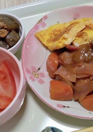 夕飯✧豚バラ蓮根のごま味噌炒め-レシピのメイン写真