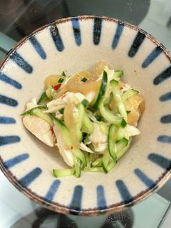 蒸し鶏とクラゲの中華和え-レシピのメイン写真