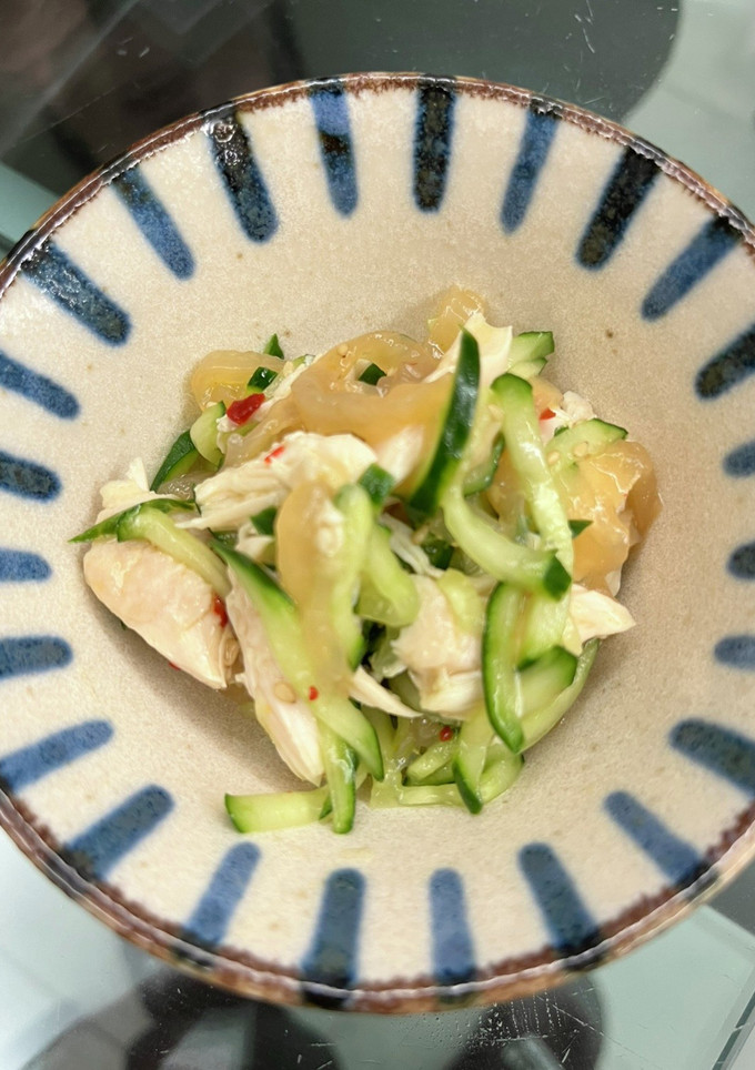 蒸し鶏とクラゲの中華和え-レシピのメイン写真