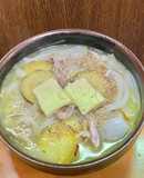 サツマイモでサッポロ一番塩ラーメン