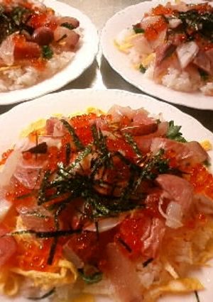 ひなまつり★お刺身で★ちらし寿司-レシピのメイン写真