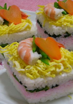 ＊ひな祭り＊ひし餅な押し寿司＊-レシピのメイン写真