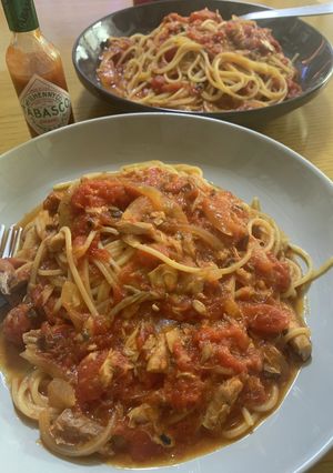 簡単美味しい!さばトマトパスタ☆-レシピのメイン写真