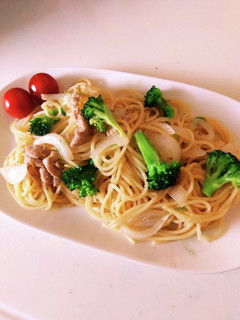 新玉ねぎと豚肉のパスタ-レシピのメイン写真