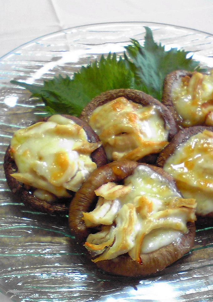 のせるだけ！椎茸のササミマヨちー焼き-レシピのメイン写真