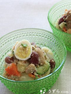 豆のポテトサラダ風【うずら.com】-レシピのメイン写真