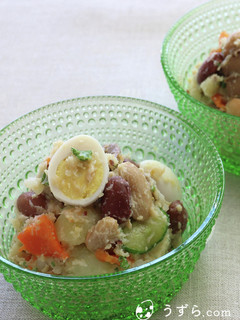 豆のポテトサラダ風【うずら.com】-レシピのメイン写真