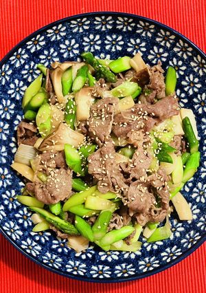 牛肉とアスパラのオイスター炒め-レシピのメイン写真
