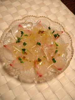 鯛の昆布締めカルパッチョ-レシピのメイン写真