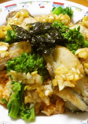 牡蠣と菜の花のコチュジャンライス-レシピのメイン写真
