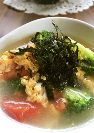 ブロッコリーとトマトのかき玉スープ-レシピのメイン写真