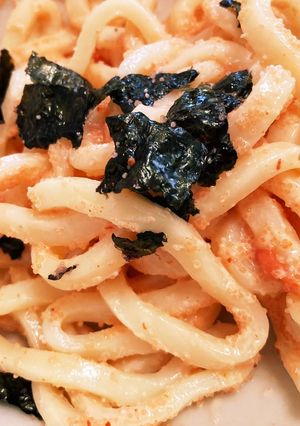 【レンチンだけ】明太子クリームうどん-レシピのメイン写真