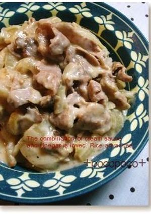 *豚肉のクリームビネガーソース*-レシピのメイン写真