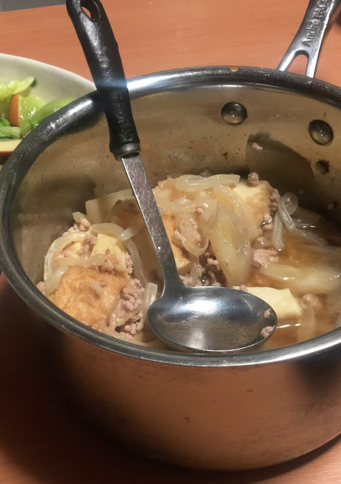 厚揚げつきこんひき肉ネギ大根-レシピのメイン写真