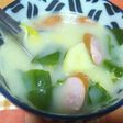 子供が喜ぶ♪ウィンナーinミルクスープ