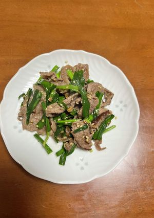 牛肉とニラの炒め物-レシピのメイン写真
