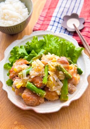 鶏肉とアスパラのレモンネギ塩ソテー♩-レシピのメイン写真